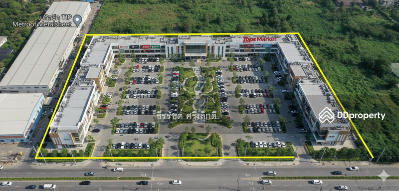 ภาพจำลอง community mall บนที่ดินเเปลงนี้