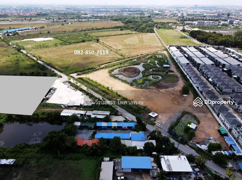 ขายที่ดิน ถนนหทัยราษฎร์—สามวาตะวันตก (เหมาะทำหมู่บ้านจัดสรร + คลังสินค้า) 58-1-45 ไร่ หน้ากว้าง 187 
