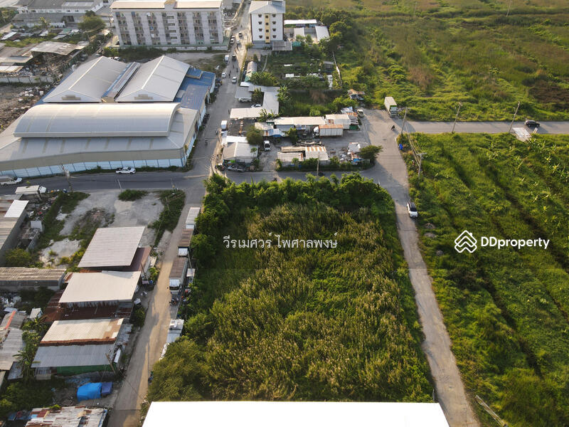ขายที่ดินเทพารักษ์ อ.บางเสาธง สมุทรปราการ (ผังสีม่วง : Zone อุตสาหกรรม และคลังสินค้า) 1-1-92 ไร่ หน้