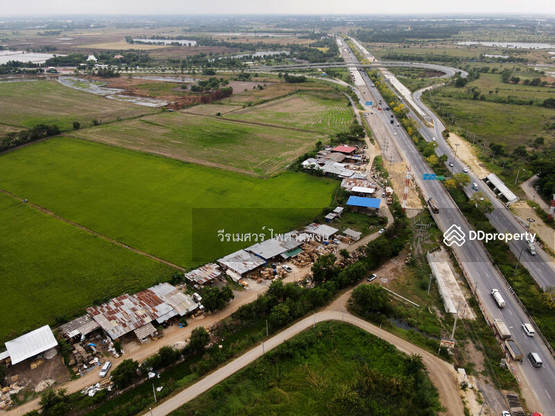 ขายที่ดิน บางปะอิน จ.อยุธยา ติดถนนกาญจนาภิเษก (เหมาะทำการค้า + ปั๊มน้ำมัน + โรงงาน + คลังสินค้า + โค