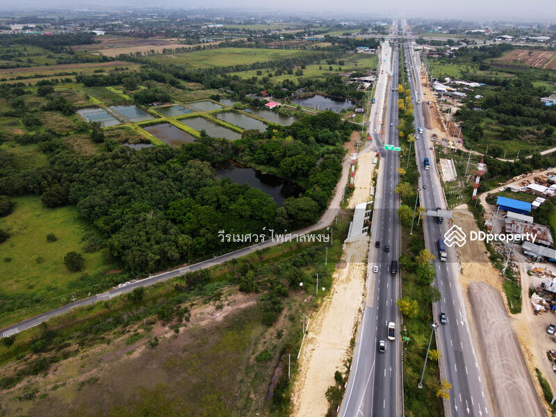 ขายที่ดิน บางปะอิน จ.อยุธยา ติดถนนกาญจนาภิเษก (เหมาะทำการค้า + ปั๊มน้ำมัน + โรงงาน + คลังสินค้า + โค