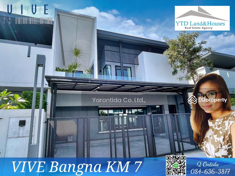 VIVE Bangna KM.7 : วีเว่ บางนา กม. 7, สมุทรปราการ, ถนนบางนา - ตราด, บางแก้ว, บางพลี, สมุทรปราการ, 225 ตร.ม., ทาวน์เฮ้าส์ ให้เช่า, โดย YTD Land&houses Real Estate Agency, 10545859 - DDproperty.com