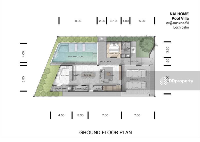 NAI HOME Pool Villa กะทู้สนามกอล์ฟLoch palm, Phuket, กะทู้นาเกาะ