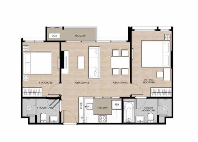Mori Haus, Bangkok, Soi On Nut 1/1 Sukhumvit Road77, Phra Kanong Nua, Watthana, Bangkok, 2 Bedrooms, 67 sqm, Condo For Sale, by Techatat Chosoongnern, 10637222 - DDproperty.com