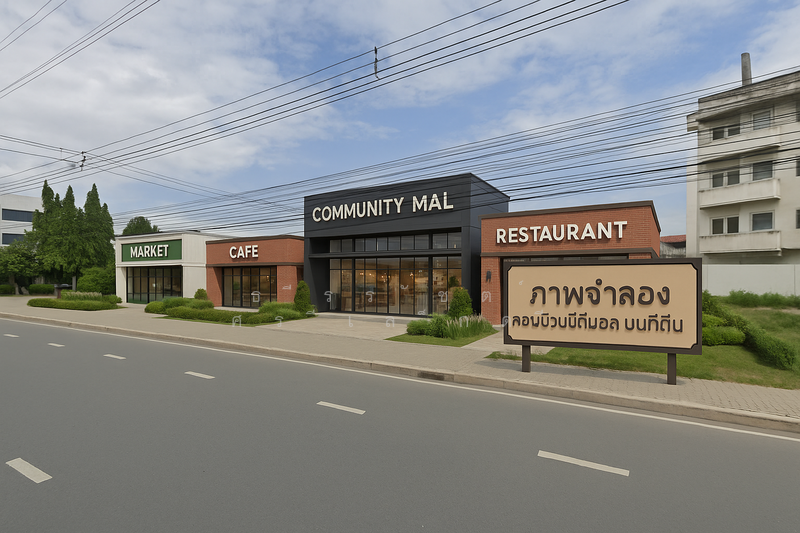 ภาพจำลอง คอมมิวนิตี้มอล ในตำเเหน่งของที่ดิน