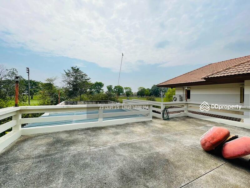 ขายบ้านริมน้ำ อ.ปทุมธานี (วิวสนามกอล์ฟ) 375 ตร.ว. 4 นอน 4 น้ำ 550 ตร.ม. พร้อมเรือนรับรองแขกริมน้ำ แล