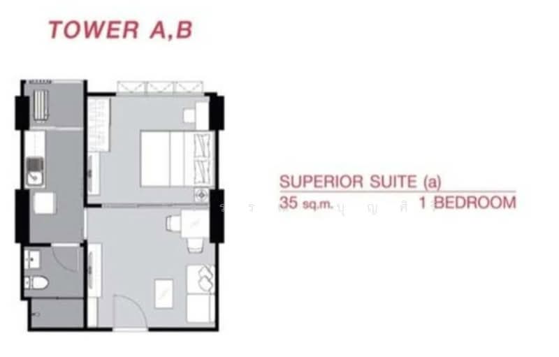 Supalai Veranda Ramkhamhaeng, Bangkok, Ramkhamhaeng Road, Hua Mak, Bang Kapi, Bangkok, 1 Bedroom, 35 sqm, Condo For Rent, by Ulaiwan Boonsiri, 10704398 - DDproperty.com