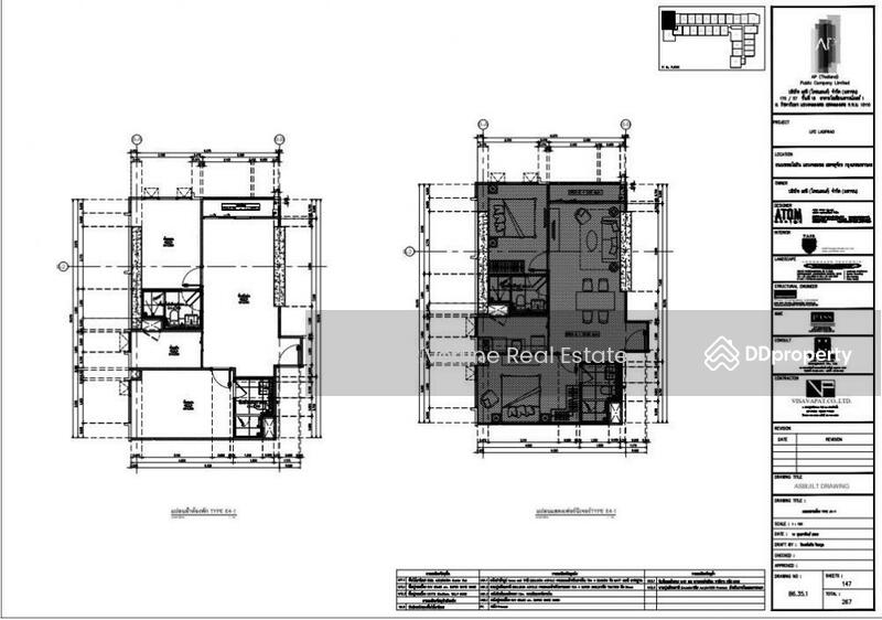 Life Ladprao, Bangkok, 992 Ladprao Road, Jom Phon, Chatuchak, Bangkok, 2 Bedrooms, 69 sqm, Condo For Sale, by Land Riverline Real Estate, 10709748 - DDproperty.com