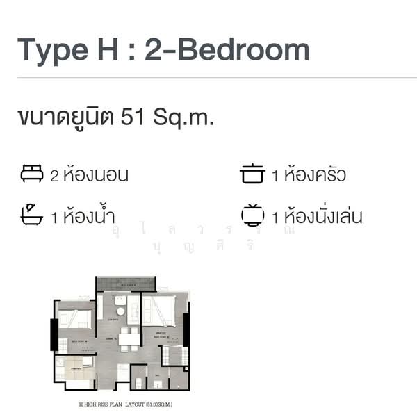 Niche Mono Ramkhamhaeng, Bangkok, Soi Ramkhamhaeg 36, Hua Mak, Bang Kapi, Bangkok, 2 Bedrooms, 51 sqm, Condo For Rent, by Ulaiwan Boonsiri, 10722680 - DDproperty.com
