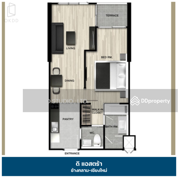 The Astra, Chiang Mai, 107 Changklan Rd, Chang Klan, Muang Chiang Mai, Chiang Mai, 1 Bedroom, 39 sqm, Condo For Sale, by OKDD STUDIO Co., Ltd., 10748391 - DDproperty.com