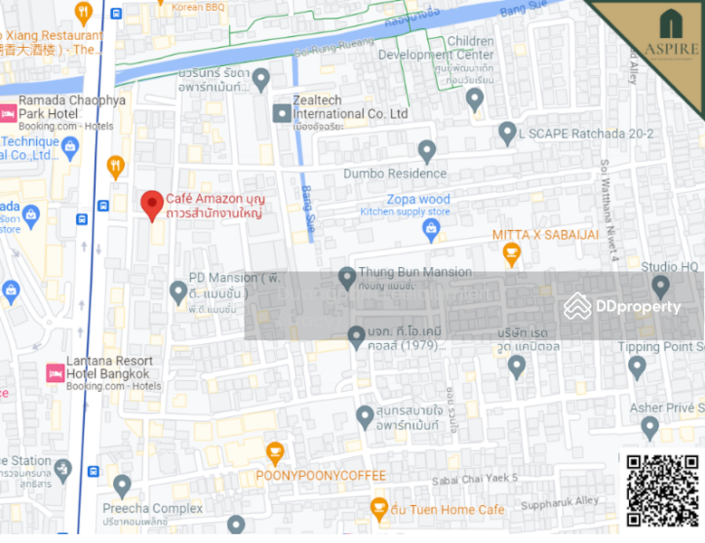 For Sale - Land with House, 40 Sq.m., in Bang Sue area, Bangkok