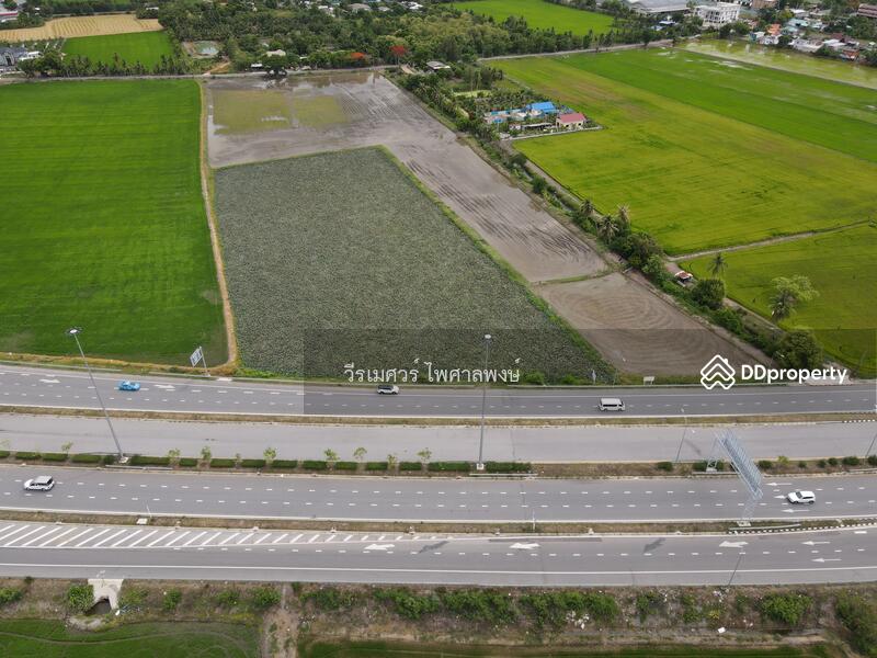 ขายที่ดิน ติดถนนตัดใหม่ 10 เลน อำเภอเมืองปทุมธานี (เหมาะทำการค้า + ปั๊มน้ำมัน + EV Station + โครงการ