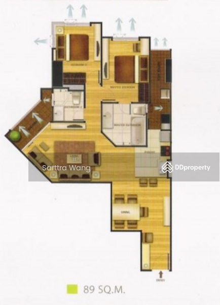 Belle Grand Rama 9, Bangkok, 131 Rama 9 Road, Huai Khwang, Huai Khwang, Bangkok, 2 Bedrooms, 88 sqm, Condo For Sale, by Sarttra Wang, 10898873 - DDproperty.com