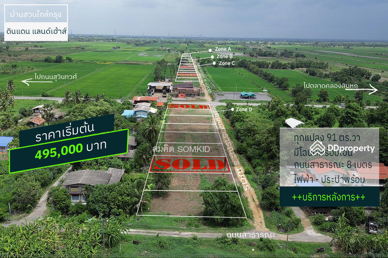 For Sale - Land for sale, Bang Nam Priao District, Chachoengsao Province, Chachoengsao