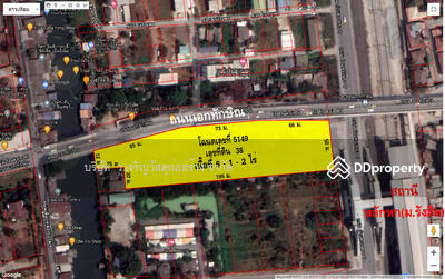 ขาย - ขายที่ 6 ไร่ ตรว.ละ 120,000 หน้าสถานีรถไฟฟ้าหลักหกหัวมุมถนนเลียบทางรถไฟและถนนเอกทักษิณ, ปทุมธานี