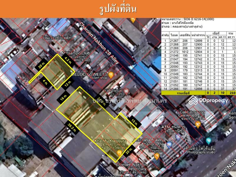 ขาย - J06 อาคารพาณิชย์ 3 ชั้น เนื้อที่ 210 ตารางวา ซอยเจริญนคร28, กรุงเทพ
