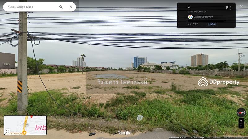 ขายที่ดิน ชะอำ เพชรบุรี (ใกล้หาดชะอำ) เนื้อที่ 11-1-16 ไร่ เหมาะสร้าง โครงการจัดสรร หน้ากว้าง 86 m. 