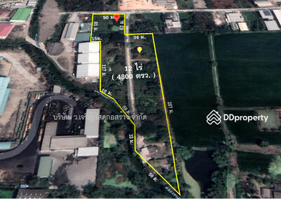 ขาย - ขายที่ดิน 12 ไร่ จุดลงเลียบด่วนเอกมัย-รามอินทรา ถนนสุขาภิบาล 5 จตุโชติ4 เหมาะจัดสรร บ้านพักอาศัย, กรุงเทพ