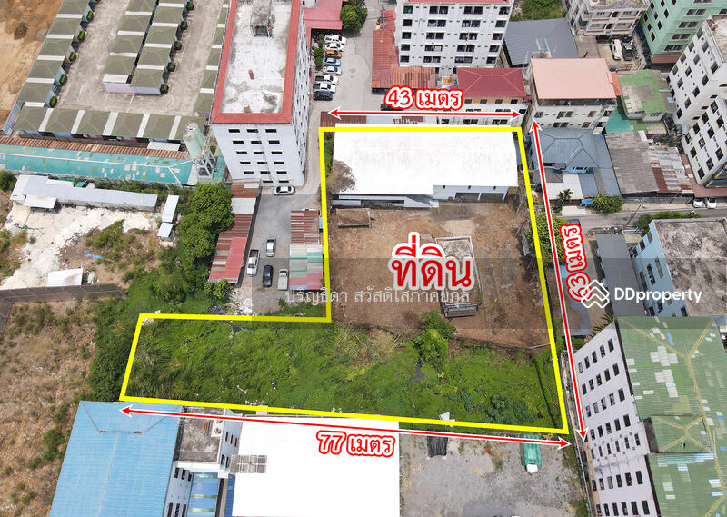 For Sale - Land for sale with office building, Rojana Road, Khan Ham, Ayutthaya, Phra Nakhon Si Ayutthaya