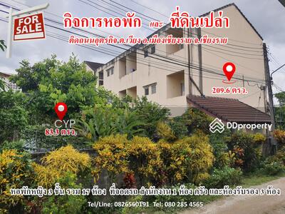 ขาย - CYP156ขายกิจการหอพัก และที่ดินเปล่า ทำเลดีติดถนนอุตรกิจ อ.เมืองเชียงราย, เชียงราย