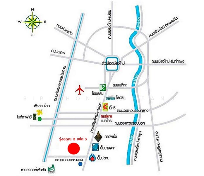 ขาย - บ้านเดี่ยว 2 ชั้น 115 ตารางวา โครงการ รุ่งอรุณ 3 เฟส 5 อำเภอหางดง เชียงใหม่ ใกล้บิ๊กซี หางดง, เชียงใหม่