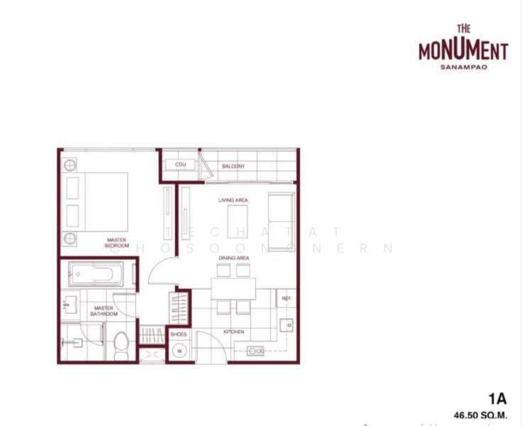 The Monument Sanampao, Bangkok, 933 Phahonyothin Rd, Samsen Nai, Phaya Thai, Bangkok, 1 Bedroom, 47 sqm, Condo For Rent, by Techatat Chosoongnern, 11142509 - DDproperty.com