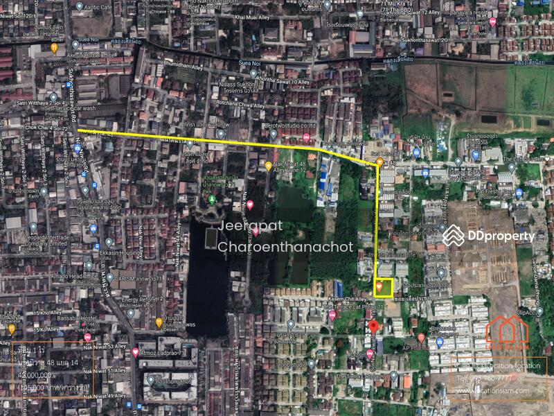 ที่ดินแปลงมุม 1 ไร่, นาคนิวาส 48 แยก 14, กว้าง 40 เมตร ลึก 40 เมตร, 42,000,000.-, (105,000 บาท/ตาราง