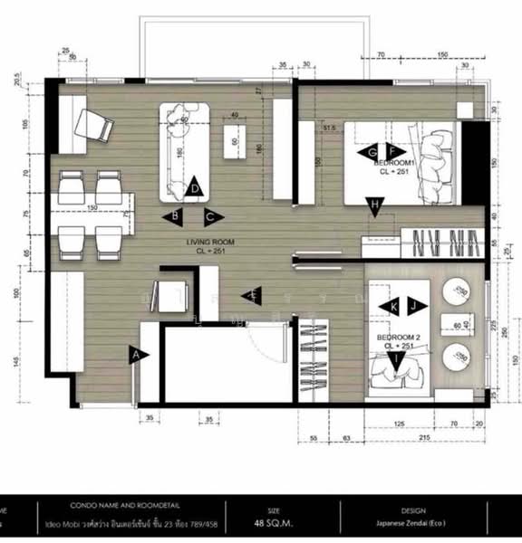 IDEO Mobi Wongsawang Interchange, Bangkok, 789 Krungthrp-Nonthaburi Road, Bang Sue, Bang Sue, Bangkok, 2 Bedrooms, 48 sqm, Condo For Rent, by Ulaiwan Boonsiri, 11175778 - DDproperty.com