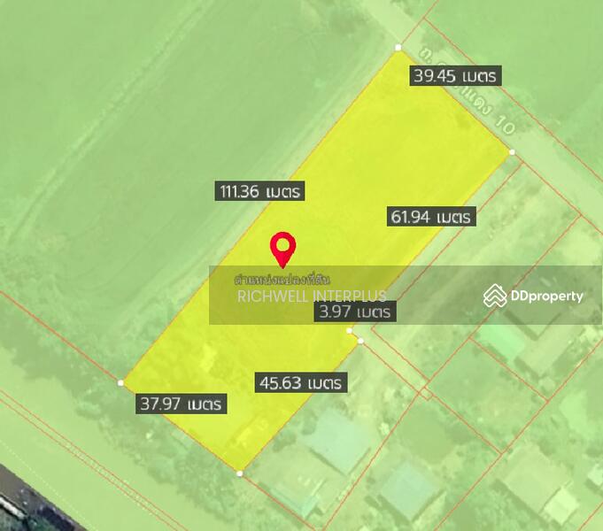 Land for sale in Bang Nam Priao, 2 rai, next to Soi Saladaeng 10 road