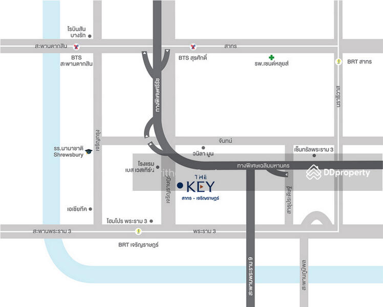 The Key Sathorn-Charoenraj : เดอะ คีย์ สาทร – เจริญราษฎร์, กรุงเทพ, 3725-4334 Charoen Rat Road, บางโคล่, บางคอแหลม, กรุงเทพ, 56 ตร.ม., Condo ขาย, โดย Sirithong Saetang, 11199905 - DDproperty.com