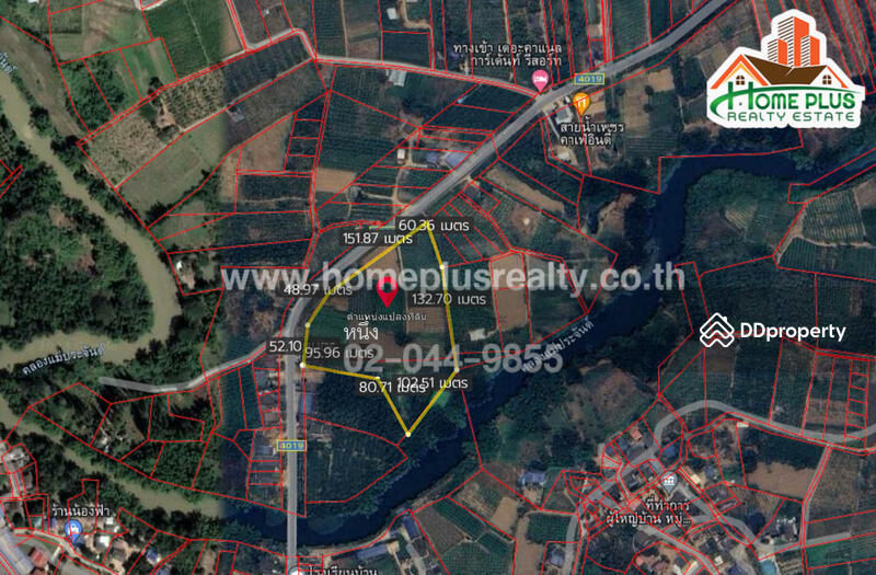 ขาย - ที่ดินติดถนนและด้านหลังติดริมน้ำ อำเภอท่ายาง เพชรบุรี เนื้อที่ 17 ไร่ 2 งาน 79 ตารางวา, เพชรบุรี