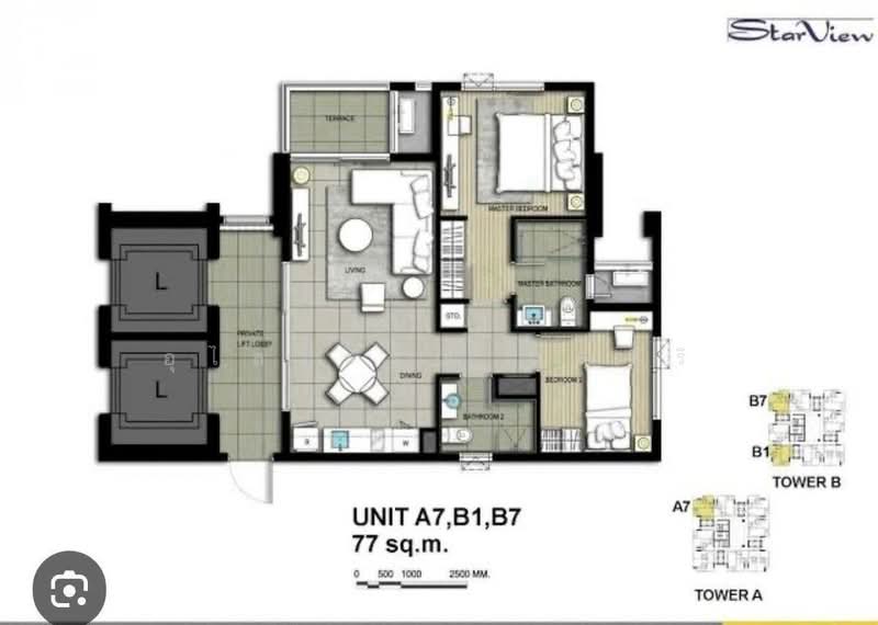 StarView, Bangkok, 495 Rama 3, Bang Klo, Bang Kho Laem, Bangkok, 2 Bedrooms, 77 sqm, Condo For Rent, by Ulaiwan Boonsiri, 11221409 - DDproperty.com