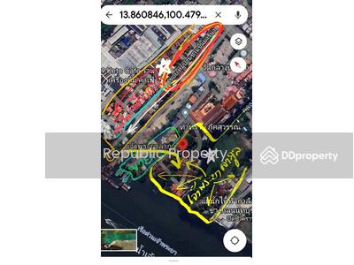 ขาย - ที่ดินแปลงสวยริมแม่น้ำเจ้าพระยาพื้นที่ 2 ไร่-2-72ตรว ฟรีที่ดินงอก 1 ไร่ เหมาะสร้างโรงแรม-รีสอร์ท, นนทบุรี