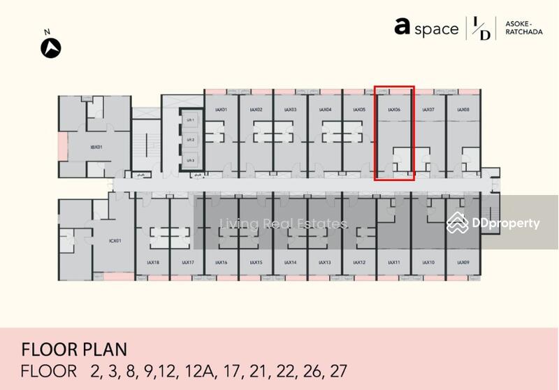 A Space ID Asok-Ratchada, Bangkok, 624 Asoke-Dindaeng Road, Din Daeng, Bangkok, 1 Bedroom, 33 sqm, Condo For Sale, by Living Real Estates, 11241965 - DDproperty.com
