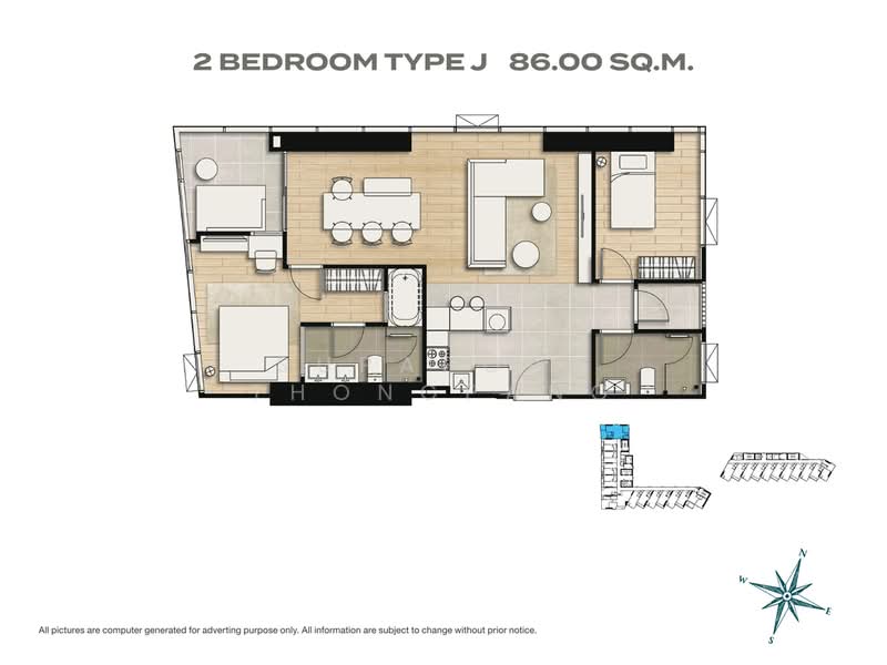 SKYPARK Lucean Jomtien Pattaya : สกายพาร์ค ลูเชี่ยน จอมเทียน พัทยา, ชลบุรี, 66 ม.12, หนองปรือ, บางละมุง, ชลบุรี, 86 ตร.ม., คอนโด ขาย, โดย Supaporn Thongpang, 11249736 - DDproperty.com