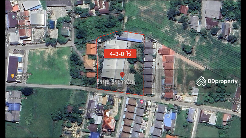 For Sale - Land and Warehouse in Panasnikom Chonburi, Chon Buri
