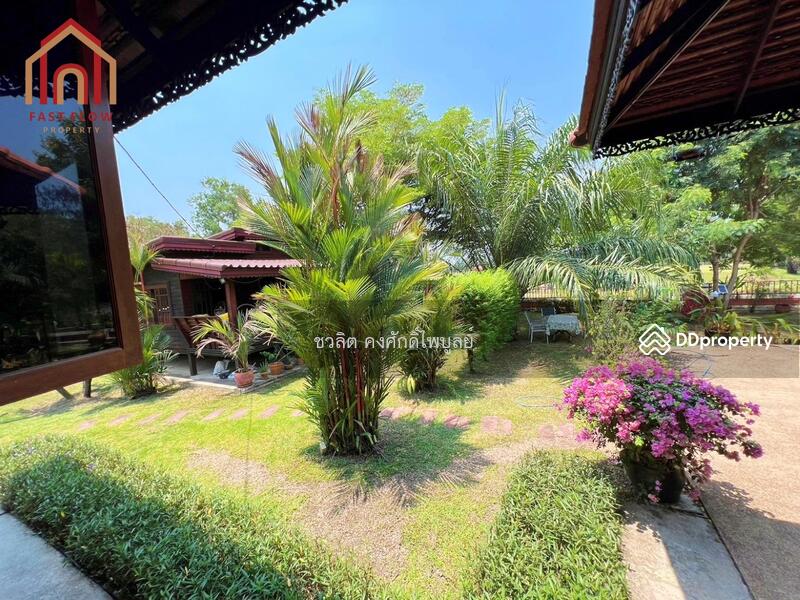 For Sale - Thai house for sale Pinehurst Rangsit golf course village, golden teak hous, Pathum Thani