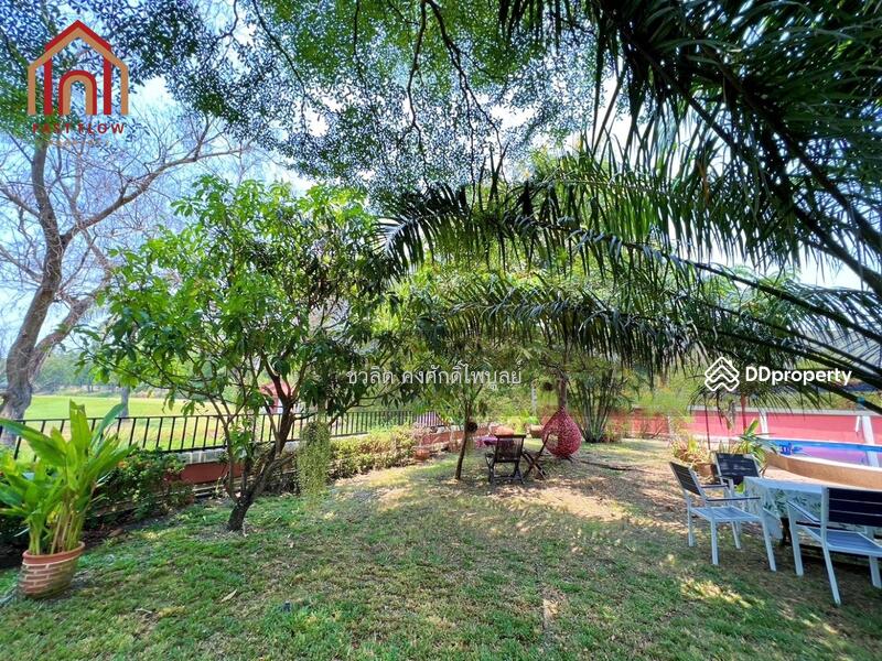 For Sale - Thai house for sale Pinehurst Rangsit golf course village, golden teak hous, Pathum Thani