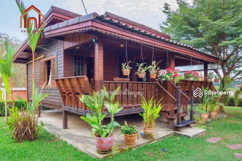 For Sale - Thai house for sale Pinehurst Rangsit golf course village, golden teak hous, Pathum Thani