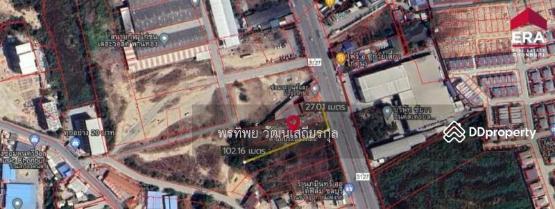 ให้เช่า - ให้เช่าที่ดินเปล่าระยะยาว ถมแล้ว รูปสี่เหลี่ยมผืนผ้า ใกล้แยกมาบโป่ง พานทอง ชลบุรี HL#23485, ชลบุรี