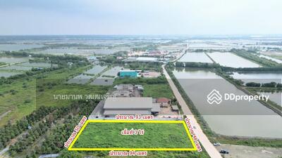 ขาย - ขายที่ดินถมสูงกว่าถนน เหมาะทำกิจการขนาด 3 ไร่ รูปแป้งสี่เหลี่ยมผืนผ้าสวย, สมุทรสาคร