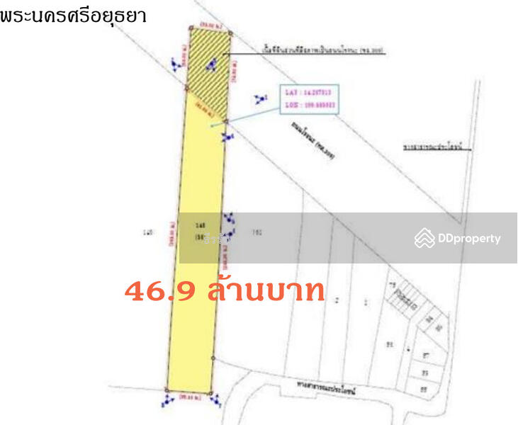 ขาย - ขาย ที่ดิน ติดถนน โรจนะ บ้านสร้าง บางปะอิน พระนครศรีอยุธยา, พระนครศรีอยุธยา