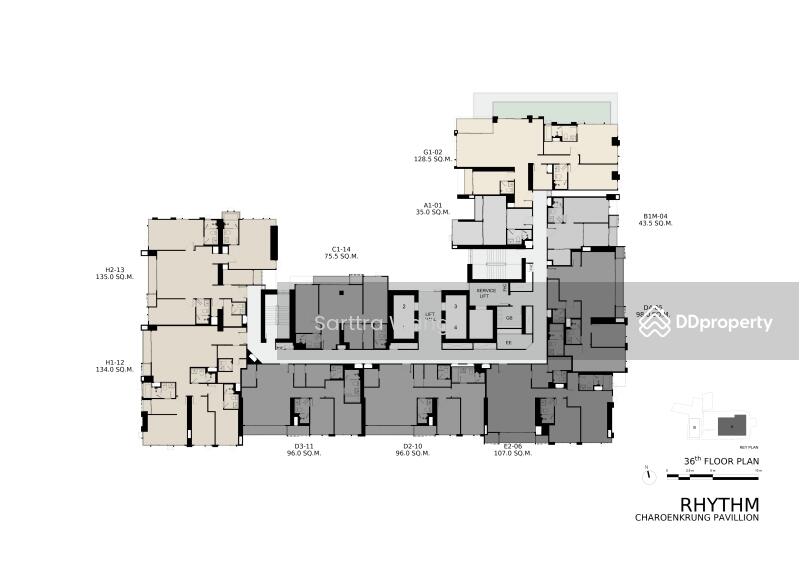 Rhythm Charoenkrung Pavillion, Bangkok, Charoenkrung Road, Wat Prayakrai, Bang Kho Laem, Bangkok, 3 Bedrooms, 137 sqm, Condo For Rent, by Sarttra Wang, 11362657 - DDproperty.com