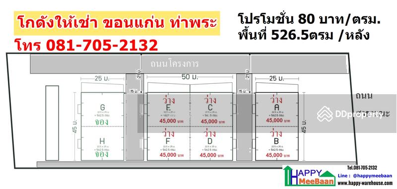 ให้เช่า - โกดังให้เช่า ขอนแก่น ท่าพระ เมือง ราคาถูก สะดวก ปลอดภัย, ขอนแก่น