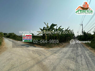 ขาย - ที่ดินใกล้โรงเรียนบุณยศรีสวัสดิ์ นครปฐม (แปลงมุม) เนื้อที่ 1 ไร่ 36 ตารางวา, นครปฐม