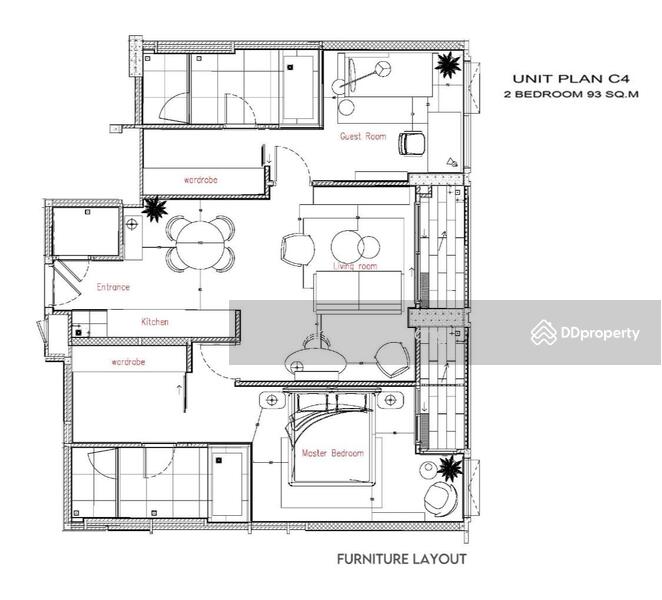 Muniq Langsuan, Bangkok, Soi Tonson, Lumphini, Pathum Wan, Bangkok, 2 Bedrooms, 93 sqm, Condo For Rent, by Ratsarin Sirinipaspong, 11431168 - DDproperty.com