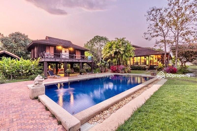 For Sale - Thai house for sale, 24.5 rai, private swimming pool. Overlooking the surrounding mountains., Chiang Mai