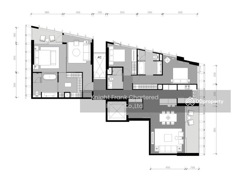 The Estelle Phrom Phong, Bangkok, 131 Soi Sukhumvit 26, Khong Tan, Khlong Toei, Bangkok, 3 Bedrooms, 160 sqm, Condo For Rent, by Knight Frank Chartered (Thailand) Co.,Ltd, 11449631 - DDproperty.com