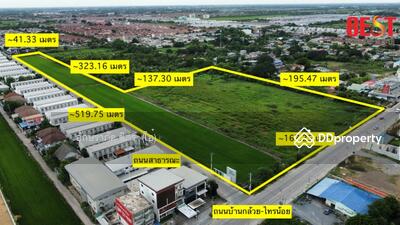 ขาย - ขายที่ดินเปล่า ริมถนนบ้านกล้วย-ไทรน้อย บางบัวทอง เหมาะจัดสรร, นนทบุรี