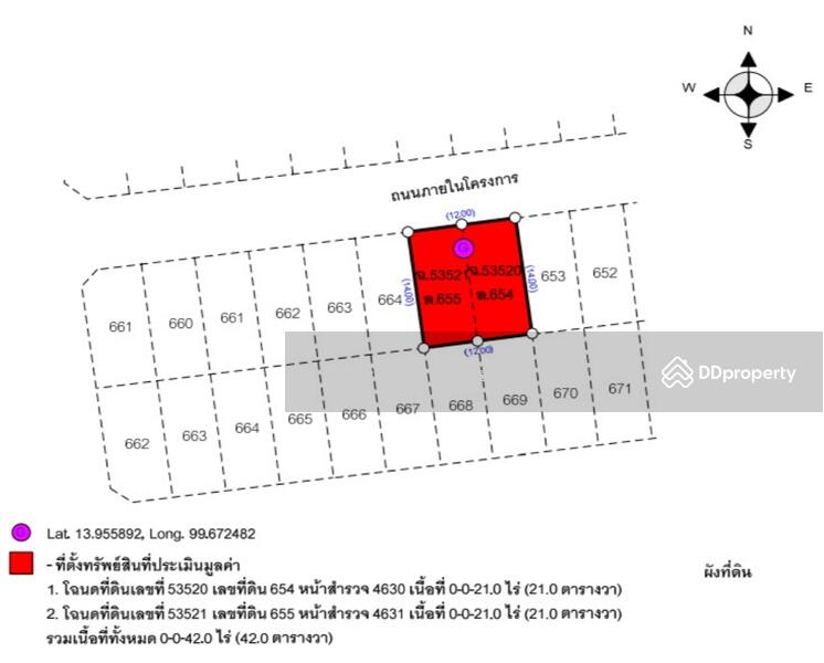 ขาย - หมู่บ้านเอื้ออาทร(วังขนาย) ทรัพย์ธนาคารกรุงไทย โฉนดเลขที่ 53520-1, กาญจนบุรี